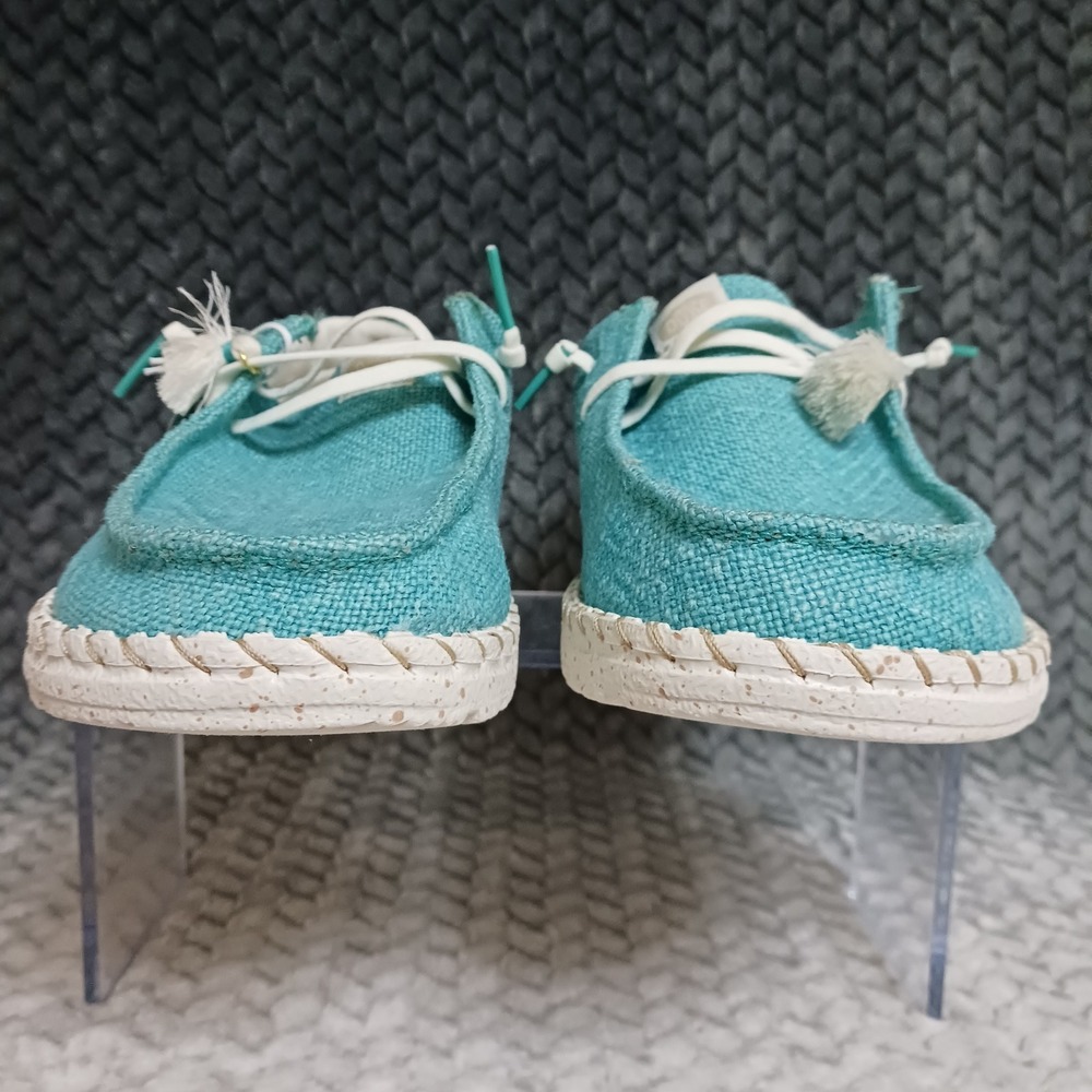 Hey Dude Wendy Funk Coastal Jute Women's Sneakers Shoes Ceramic Blue Size 6 - Picture 4 of 10